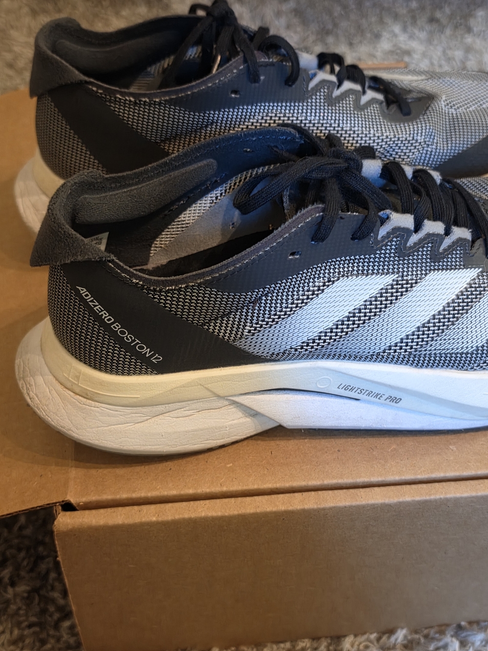 Adidas Adizero Boston  Running Shoes — Black & White